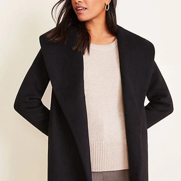 Ann Taylor NWT Women's Shawl Collar Wrap Coat - Picture 4 of 4